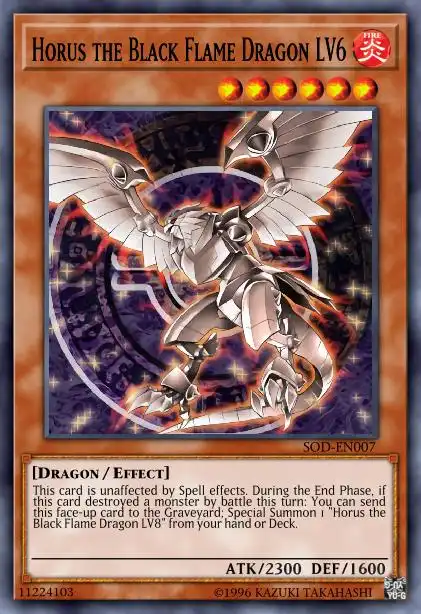Edison Rulings for Horus the Black Flame Dragon LV6